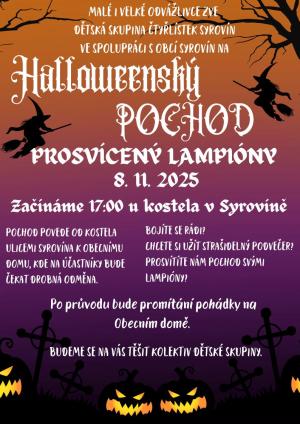 lampióny na halloueenském pochodu